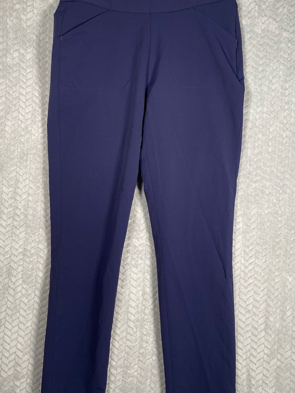 Peter Millar Women Size 6 Side-Zip Tailored Performance Ankle Golf Pants Navy
